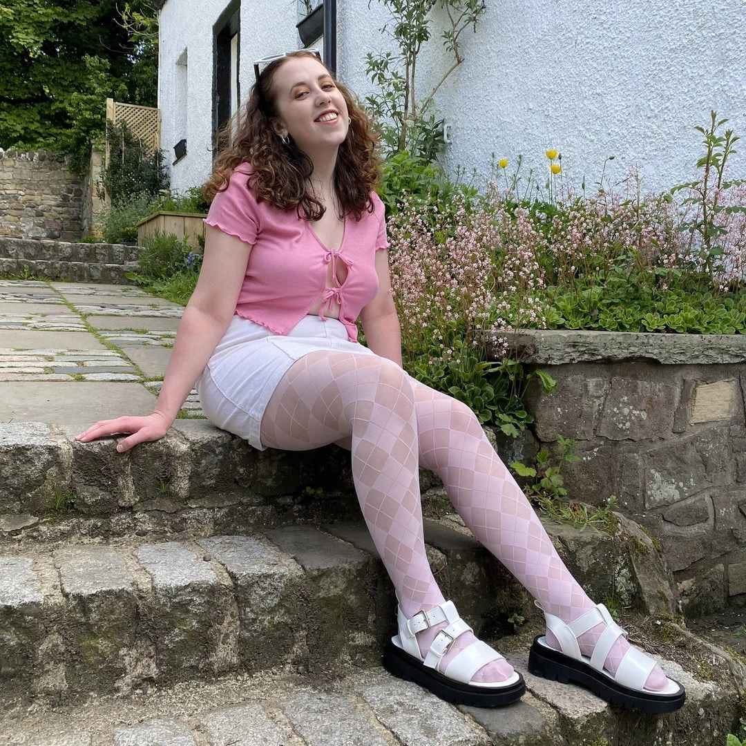 Calzifico Toninelli Semi-Opaque Diamonds - PƩtale De Rose Summer Essentials