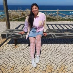 Calzifico Toninelli Semi-Opaque Diamonds - Pétale De Rose Summer Essentials