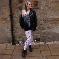 Calzifico Toninelli Opaque Skullz Tights - Snow White