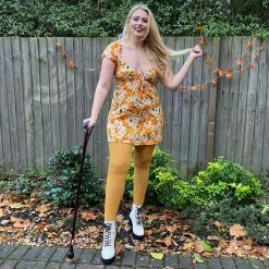 Calzifico Toninelli SPECIAL EDITIONS Ribbed Tights - Colonel Mustard