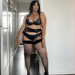 Calzifico Tonelli Fishnet Stockings - Magenta - Black