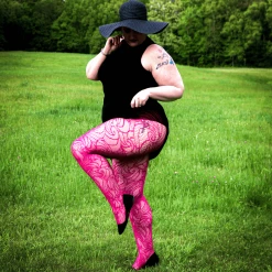 Calzifico Tonelli Fishnets - Time Warp - Raspberry Pie